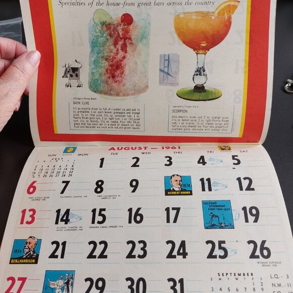 vintage 1961 bar calendar from WK Oriental Foods in Regina - Picture 11 of 16